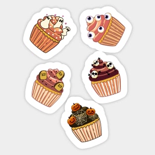 Halloween Cupcakes Sticker